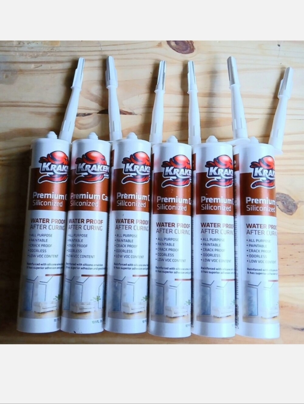 2 Cartriges White Silicone Caulk Paintable Acrylic Latex Sealant 10oz Sealed